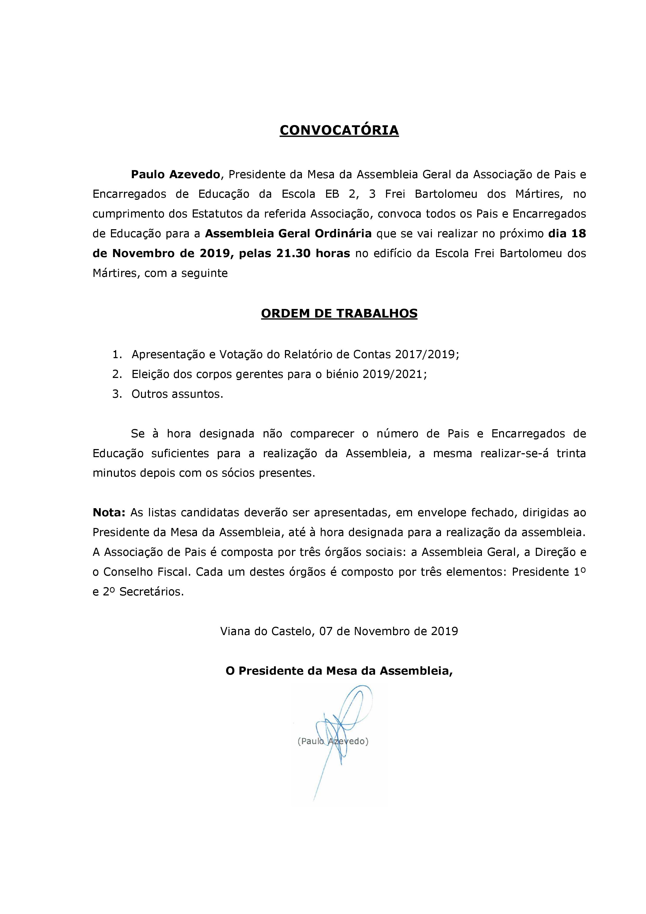 Assembleia Geral AP FREI